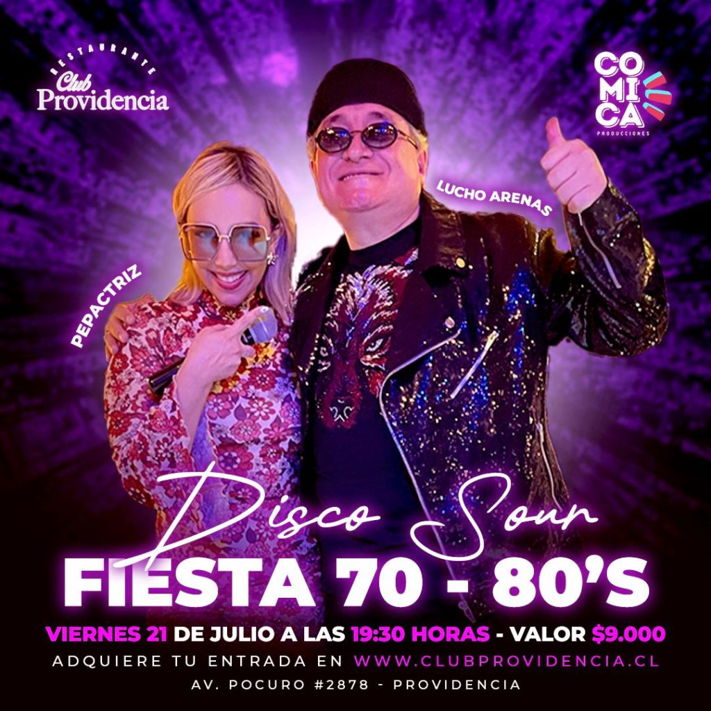 Disco Sour Fiesta 70 – 80’s – 21 de Julio (19:30 a 22:30)